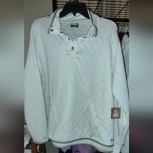 Eddie Bauer Cream Quilted Pullover